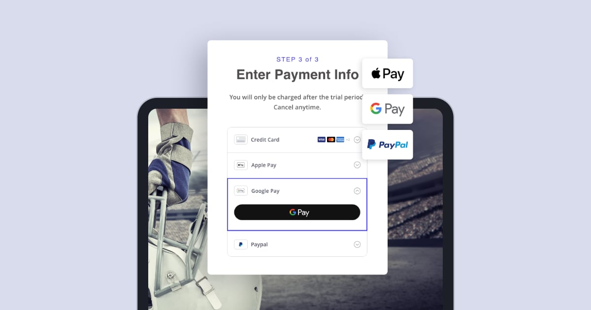 OTT content using Google Pay & Apple Pay